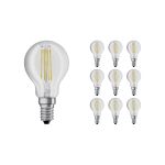 Mehrfachpackung 10x Osram Retrofit LED E14 Kugel Fadenlampe Klar 4W 470lm - 840 Kaltweiß | Ersatz für 40W