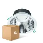 Mehrfachpackung 4x Philips LED Downlight Coreline DN142B Aluminium Weiß 19.2W 2300lm 60D - 830 Warmweiß | Ausschnitt 200mm - IP20 - UGR